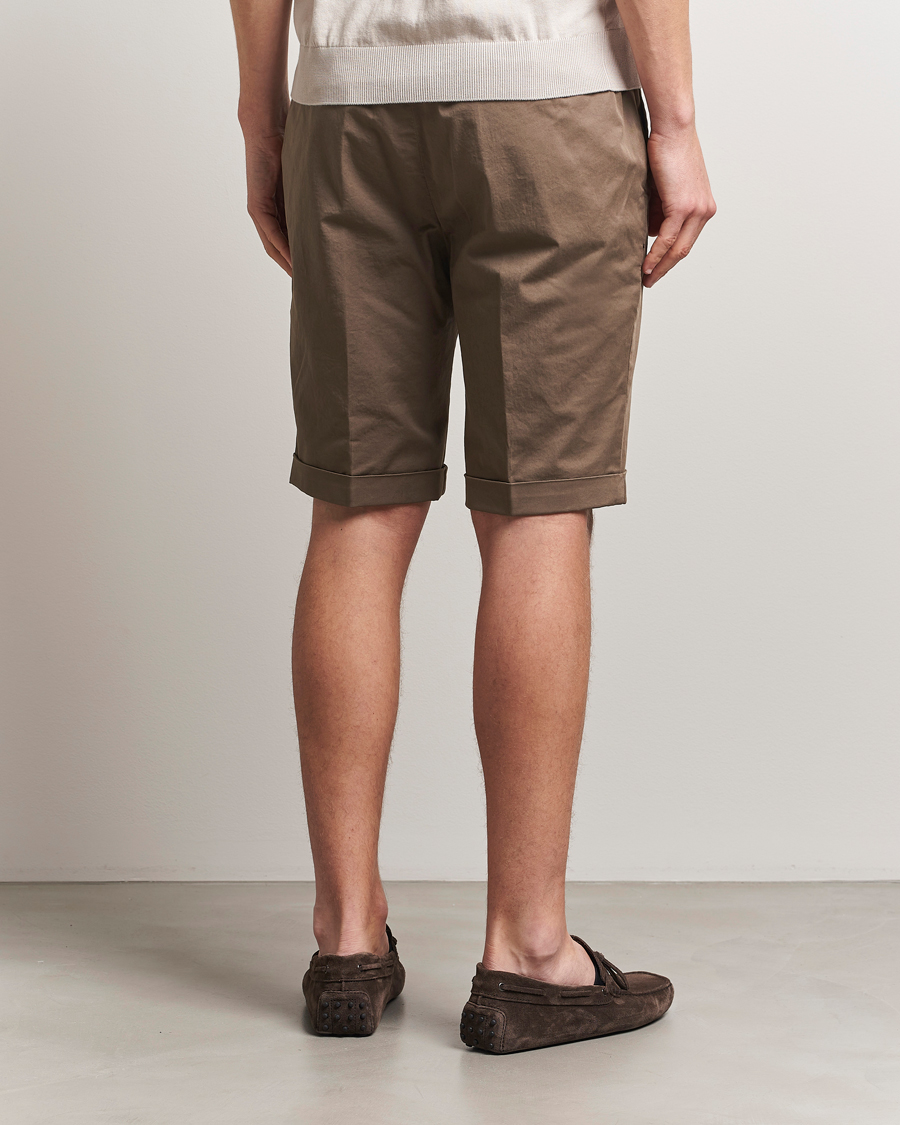 Homme | Shorts | Briglia 1949 | Pleated Cotton Shorts Brown