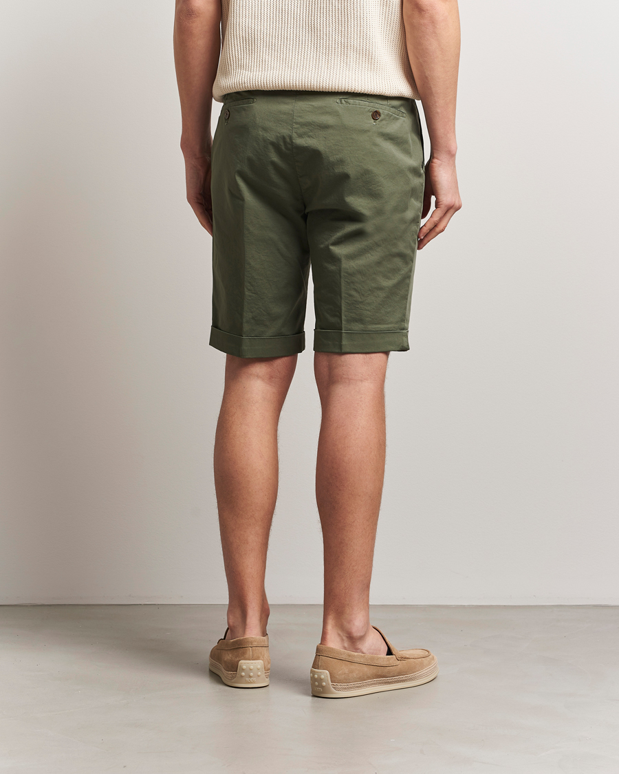 Homme | Shorts | Briglia 1949 | Pleated Cotton Shorts Olive