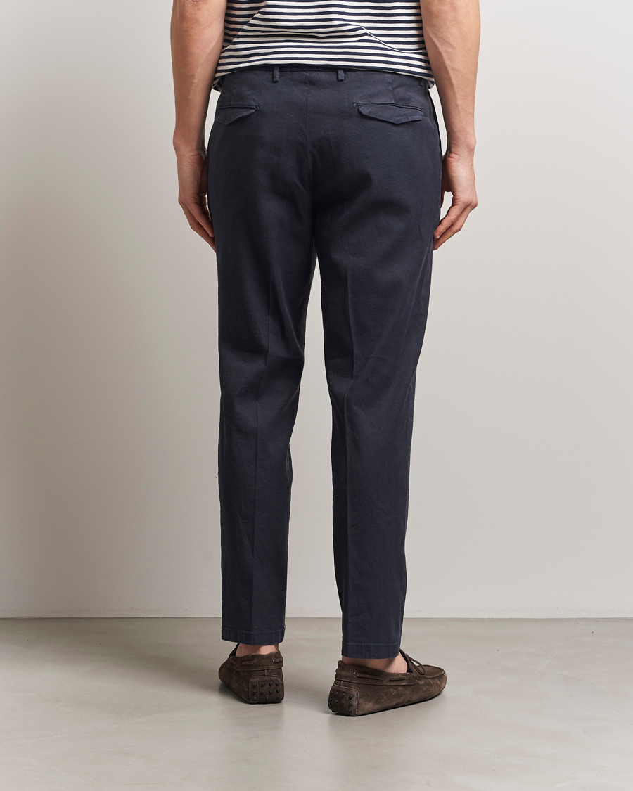Homme | Pantalons | Briglia 1949 | Pleated Linen Trousers Navy