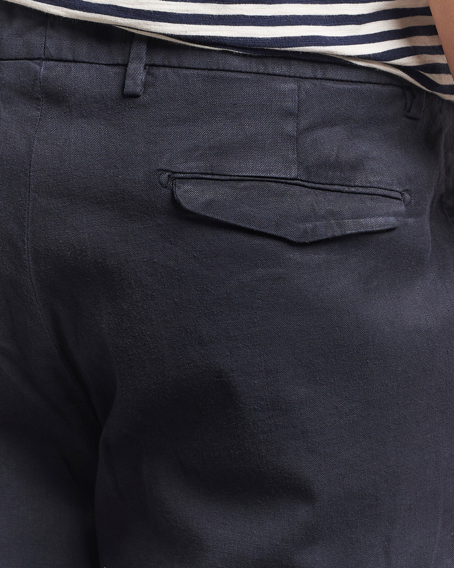 Homme | Pantalons | Briglia 1949 | Pleated Linen Trousers Navy