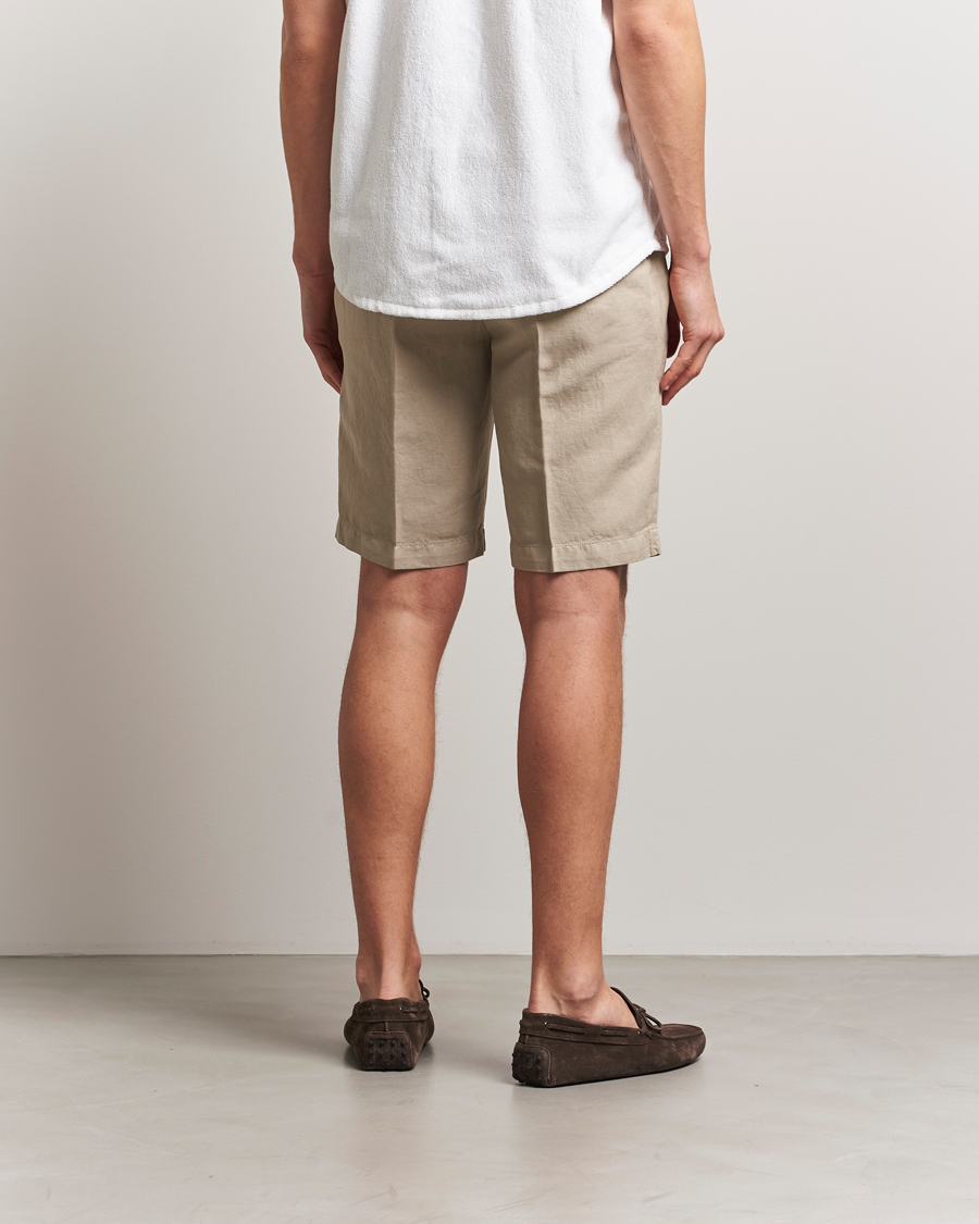 Homme | Shorts | Briglia 1949 | Linen/Cotton Drawstring Shorts Beige