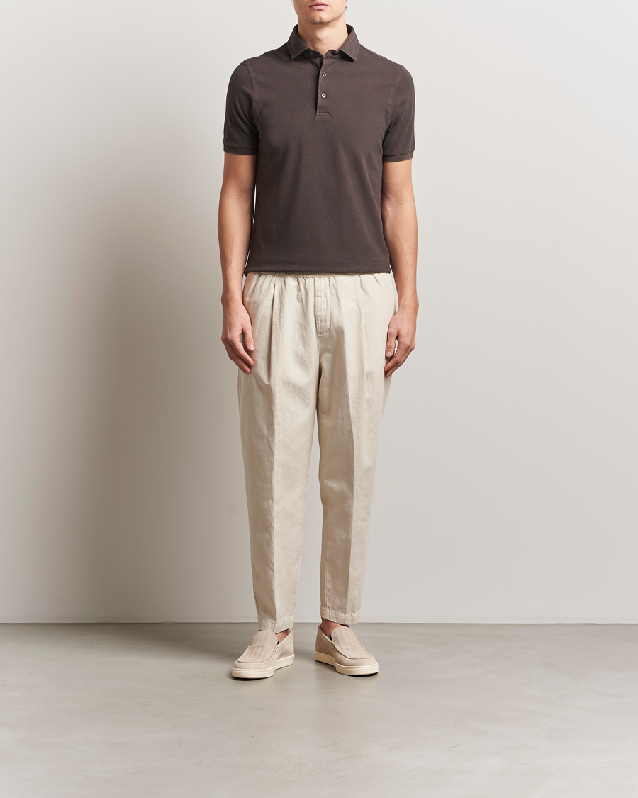 Homme | Pantalons | Briglia 1949 | Cotton/Linen Drawstring Pants Cream
