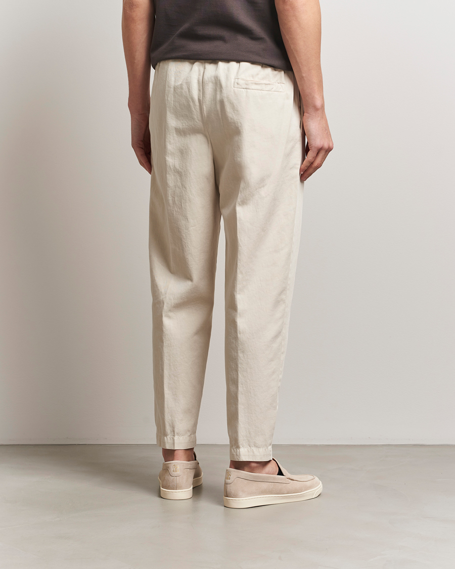 Homme | Pantalons | Briglia 1949 | Cotton/Linen Drawstring Pants Cream