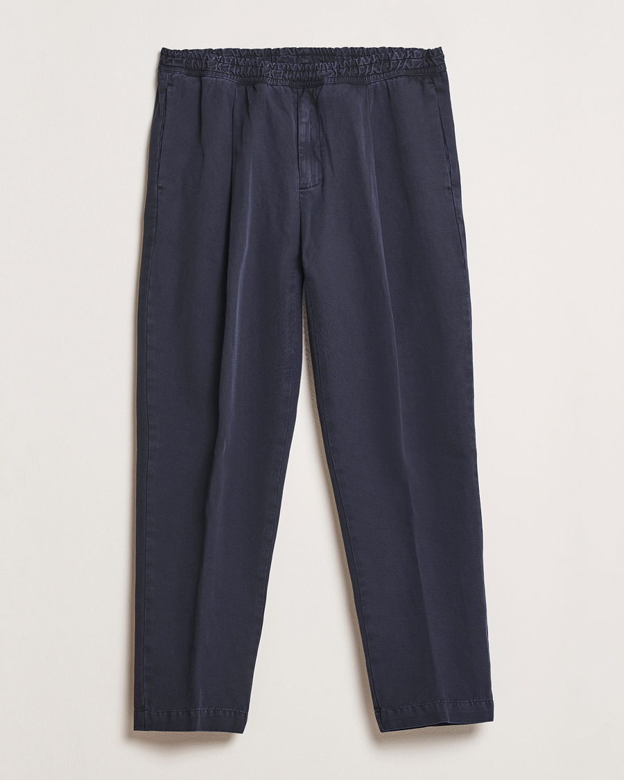 Homme | Pantalons | Briglia 1949 | Cotton/Linen Drawstring Pants Navy