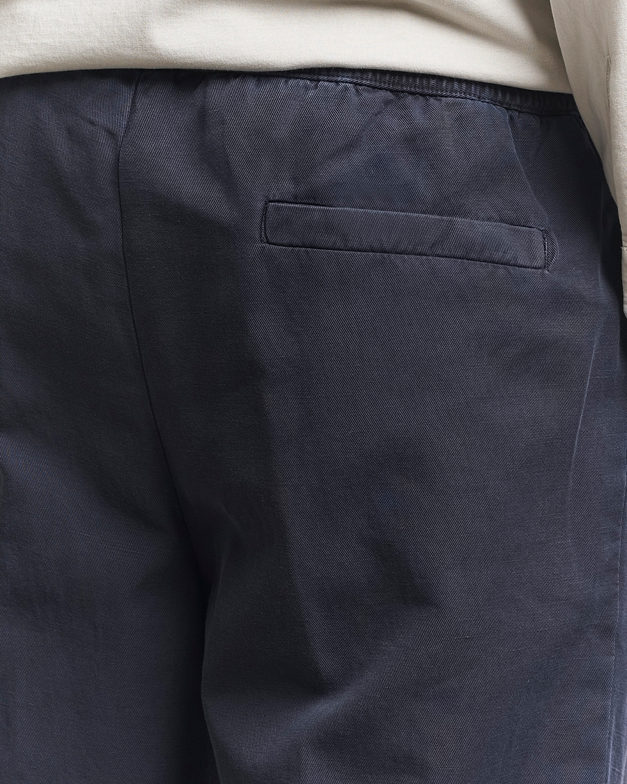 Homme | Pantalons | Briglia 1949 | Cotton/Linen Drawstring Pants Navy