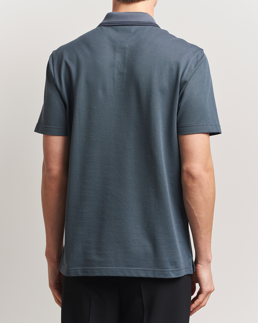 Homme | Polos | Brioni | Short Sleeve Cotton Piquet Polo Green