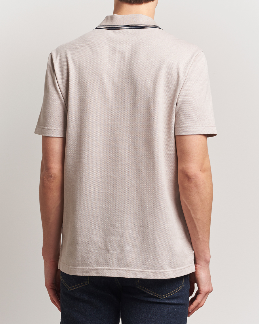 Homme | Polos | Brioni | Short Sleeve Cotton Piquet Polo Beige