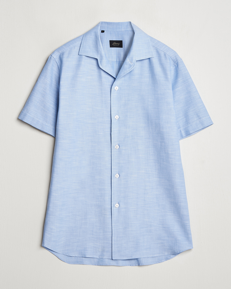 Homme | Chemises | Brioni | Cotton Capri Shirt Light Blue