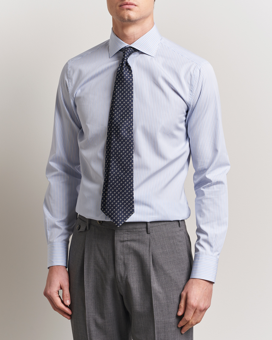 Homme | Chemises | Brioni | Slim Fit Dress Shirt Blue Stripes