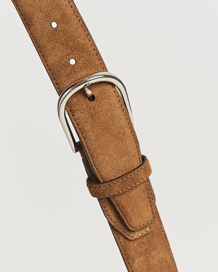 Homme | Brioni Rounded Buckle Belt  Brown Suede | Brioni | Rounded Buckle Belt  Brown Suede