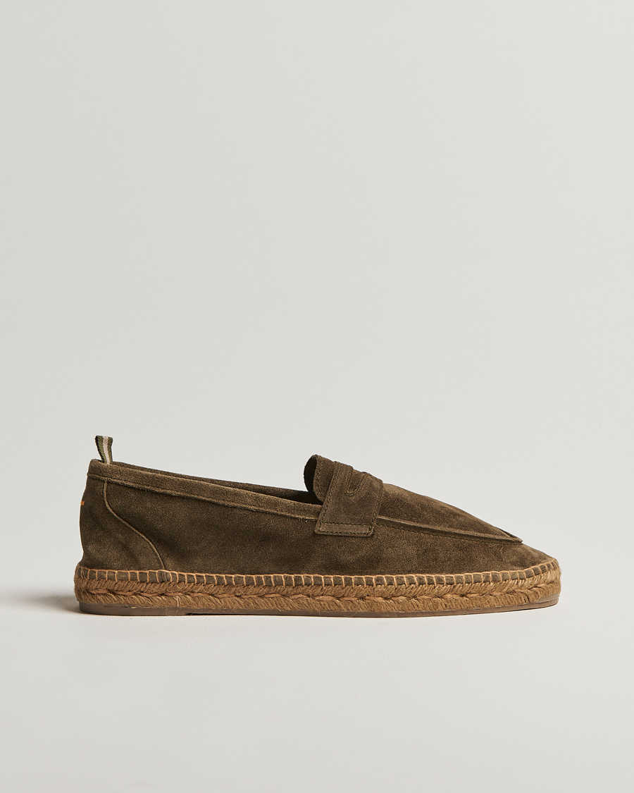 Homme | Castañer Nacho Casual Suede Loafers Verde Bosque | Castañer | Nacho Casual Suede Loafers Verde Bosque