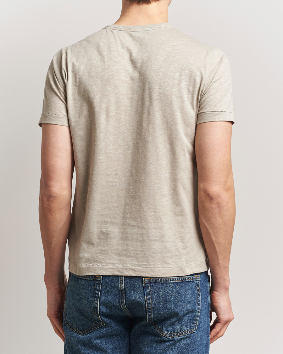 Homme | T-shirts | Merz b. Schwanen | Organic Pima Cotton Slub Crew Neck T-Shirt Greige