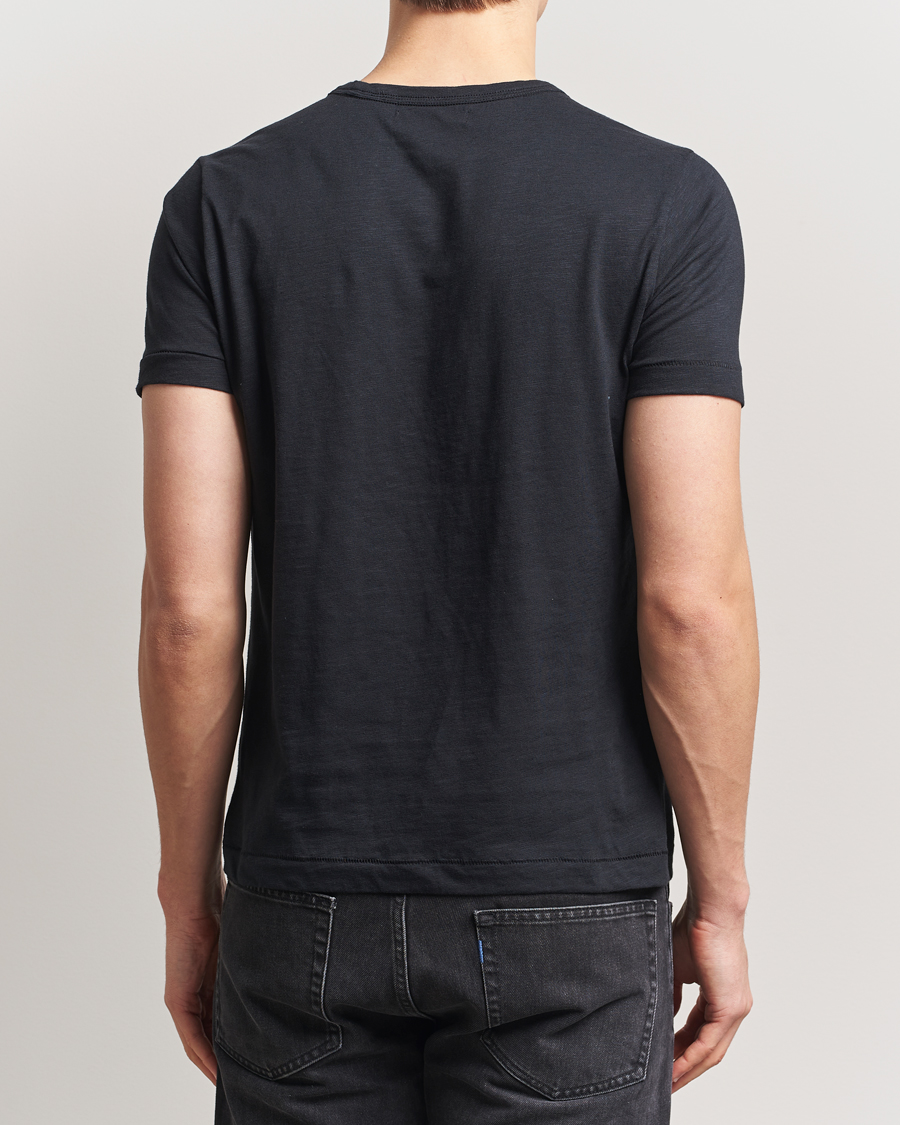 Homme | T-shirts | Merz b. Schwanen | Organic Pima Cotton Slub Crew Neck T-Shirt Black