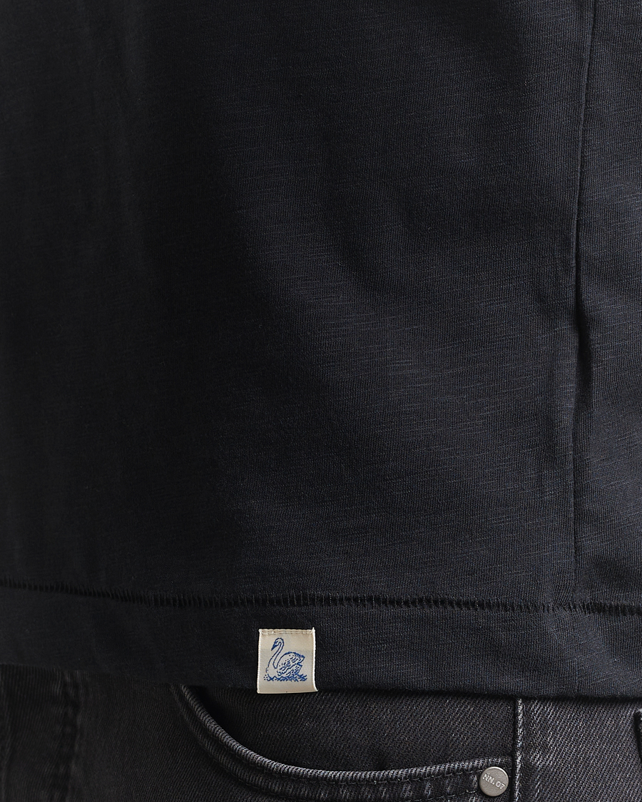 Homme | T-shirts | Merz b. Schwanen | Organic Pima Cotton Slub Crew Neck T-Shirt Black