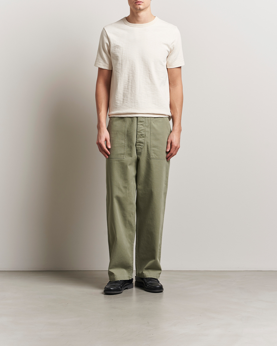 Homme | T-shirts | Merz b. Schwanen | Relaxed Fit Loopwheeled Heavy T-Shirt Nature