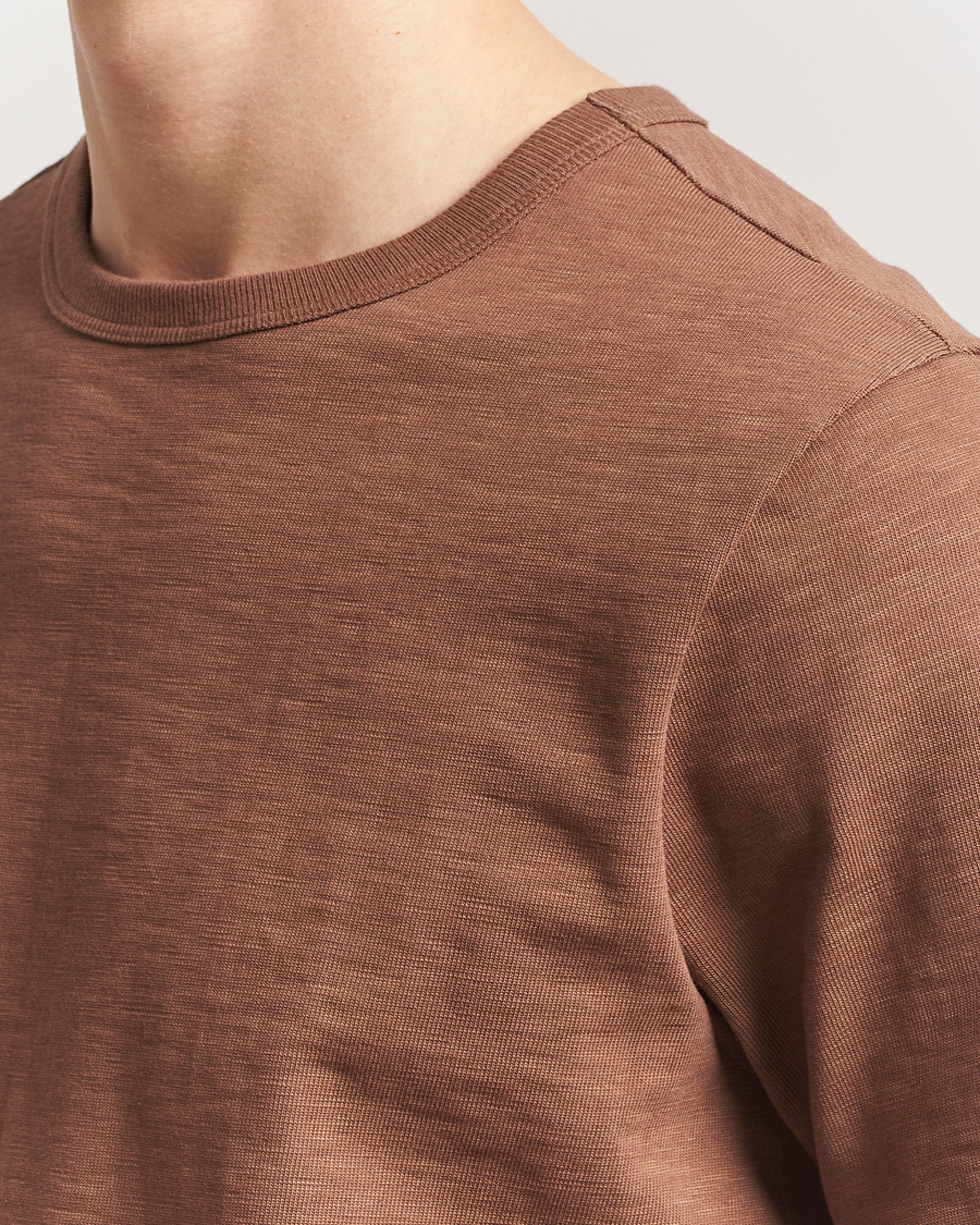 Homme | T-shirts | Merz b. Schwanen | Relaxed Loopwheeled Heavy T-Shirt Nut