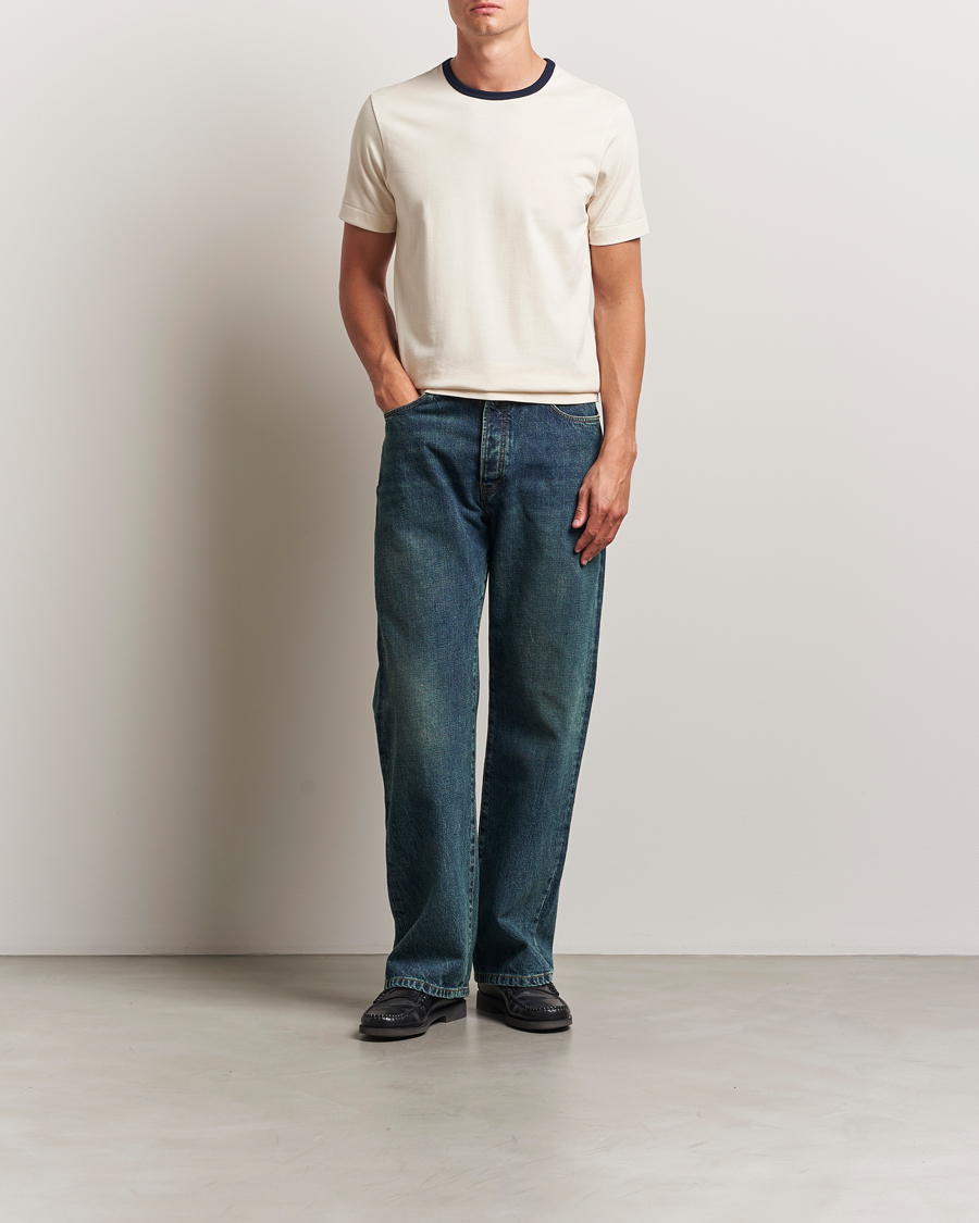 Homme | T-shirts | Merz b. Schwanen | Classic Fit T-Shirt Nature/Ink