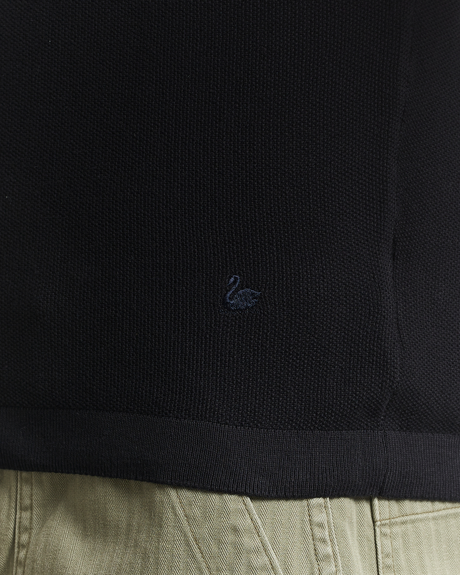 Homme | Polos | Merz b. Schwanen | Relaxed Fit Knitted Polo Black