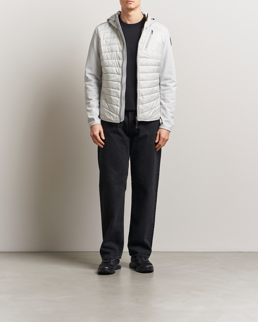 Homme | Manteaux Et Vestes | Parajumpers | Nolan Mesh Hooded Hybrid Ghiaccio