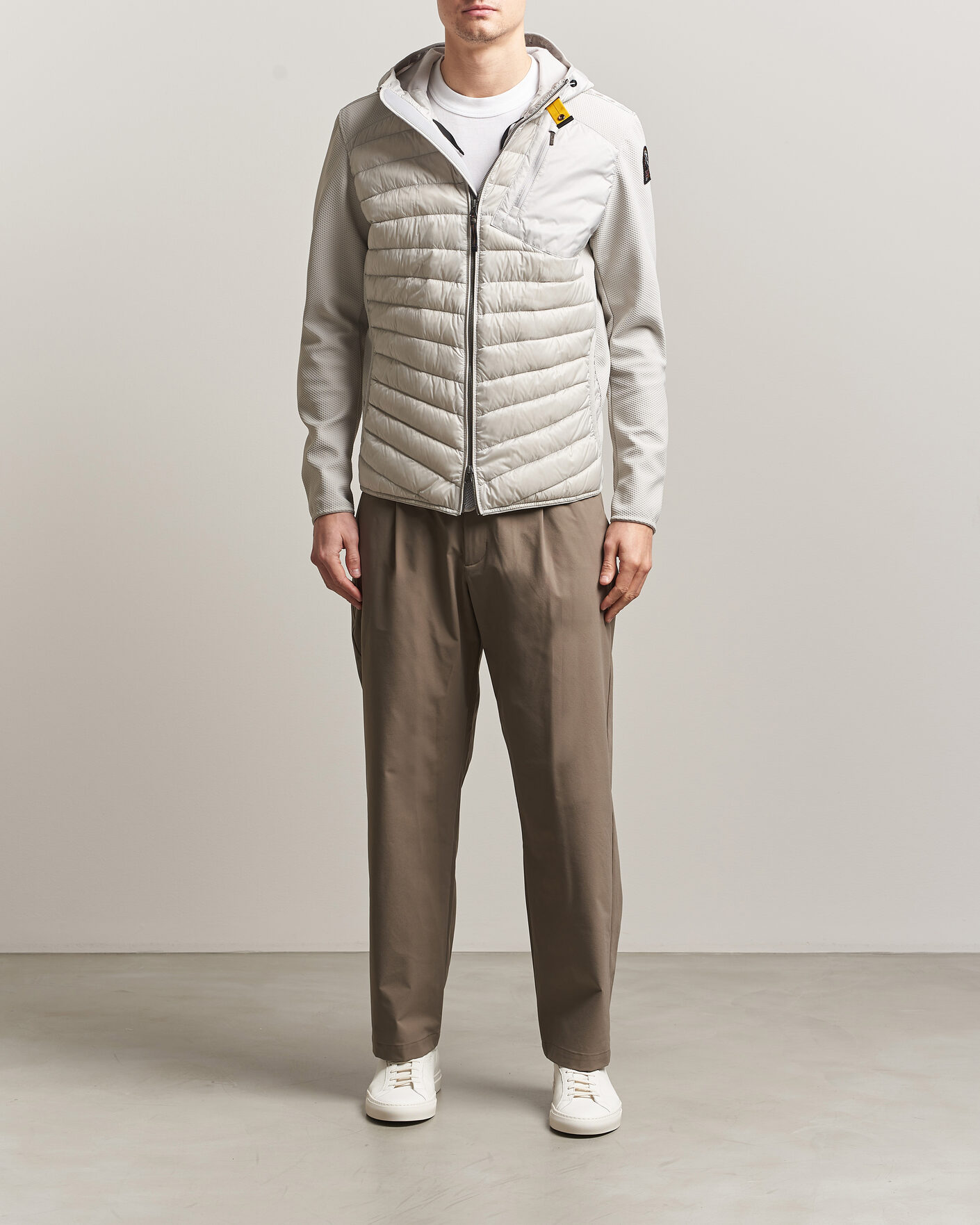 Homme | Manteaux Et Vestes | Parajumpers | Nolan Mesh Hooded Hybrid Ghiaccio