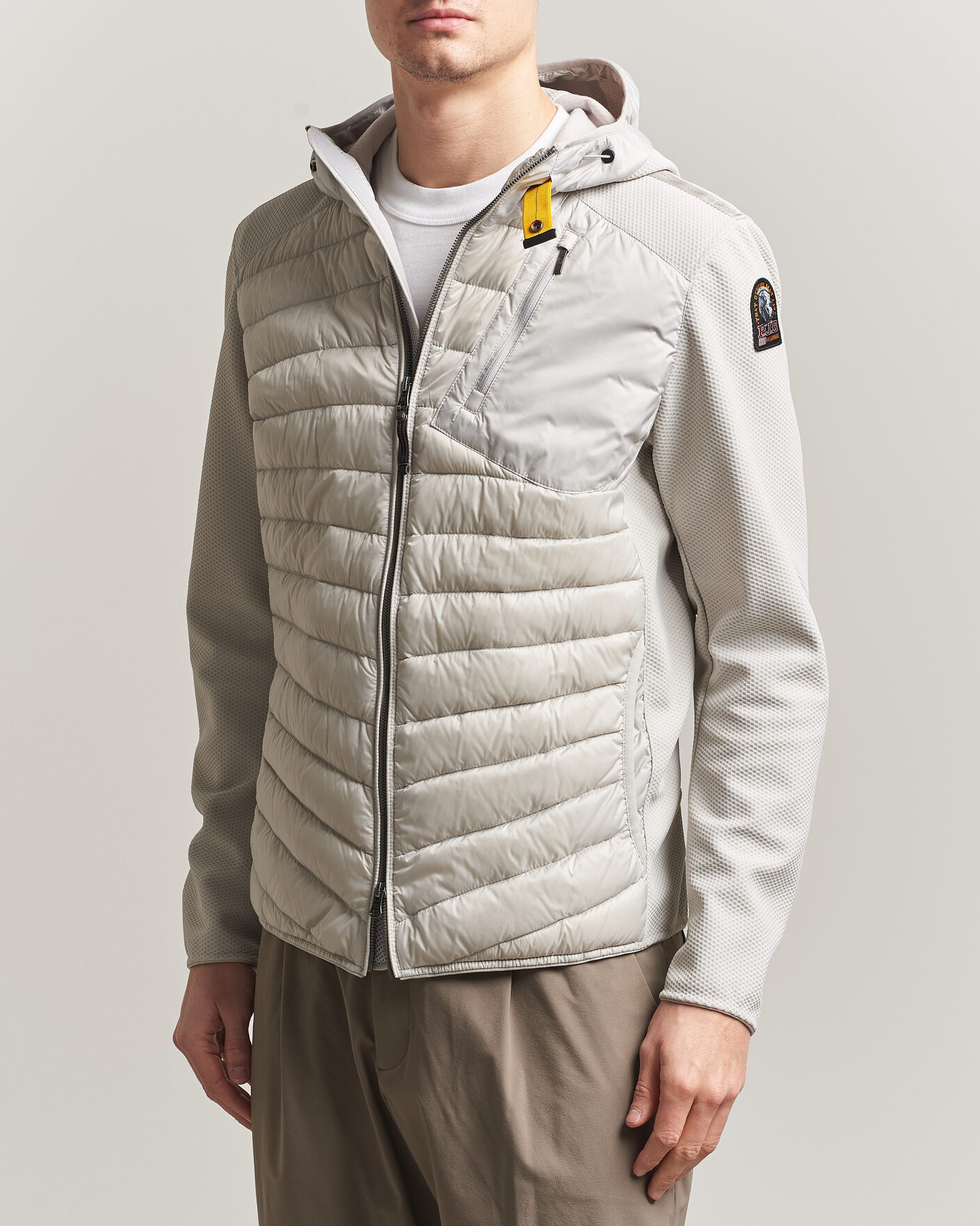Homme | Manteaux Et Vestes | Parajumpers | Nolan Mesh Hooded Hybrid Ghiaccio