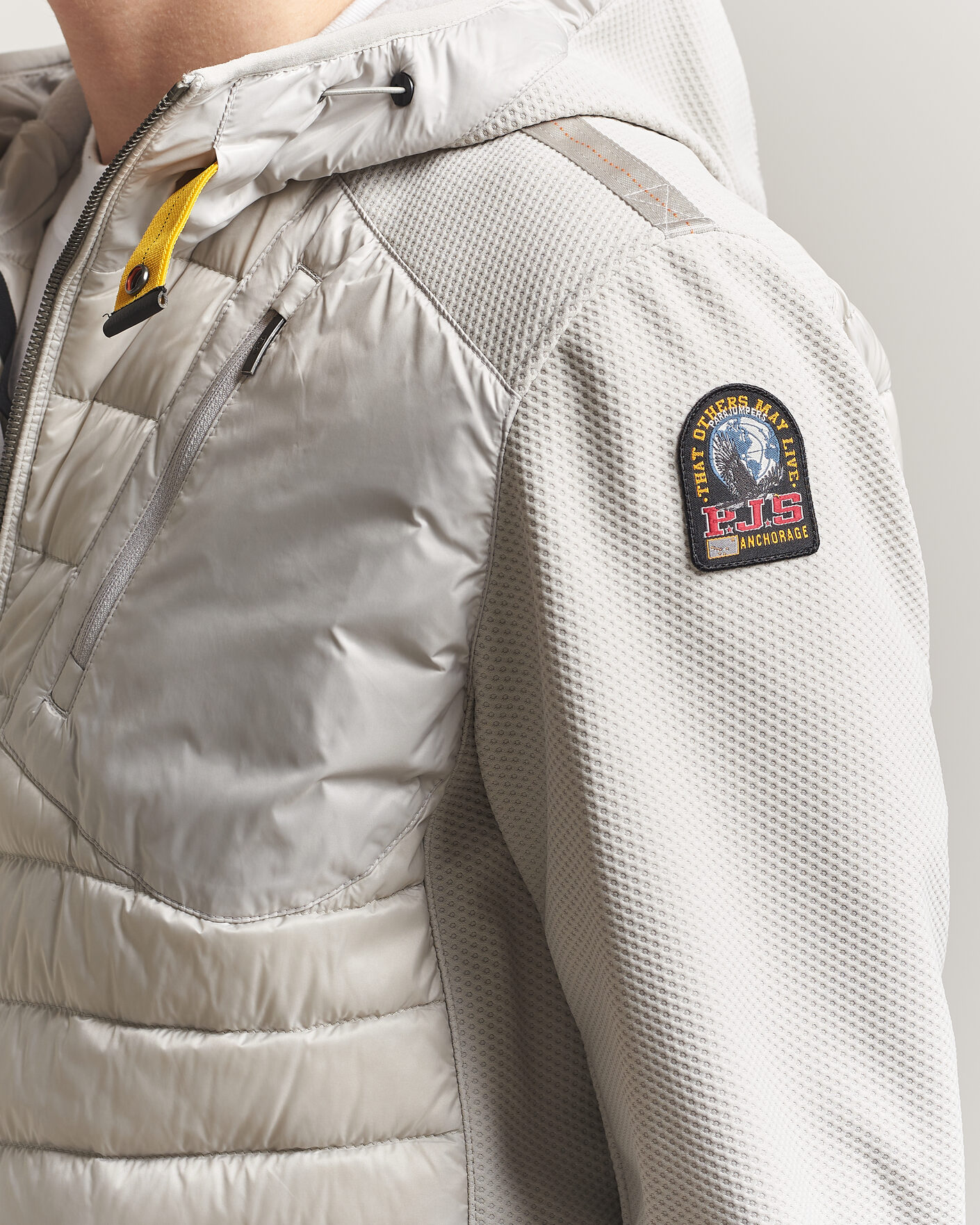 Homme | Manteaux Et Vestes | Parajumpers | Nolan Mesh Hooded Hybrid Ghiaccio