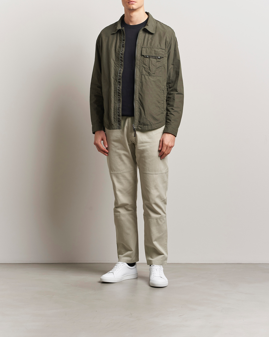 Homme | Manteaux Et Vestes | Parajumpers | Rayner Peached Poplin Shirt Jacket Kombu Green