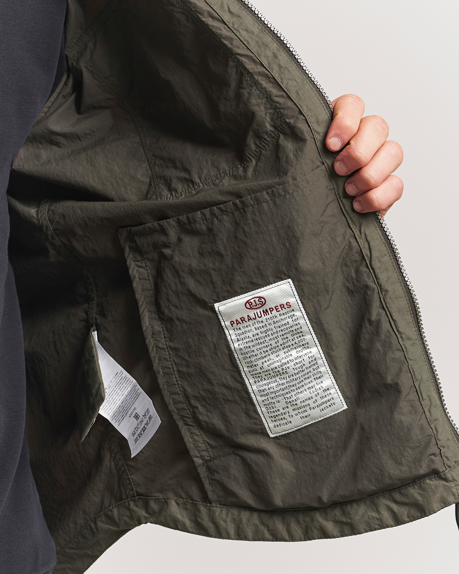 Homme | Manteaux Et Vestes | Parajumpers | Rayner Peached Poplin Shirt Jacket Kombu Green