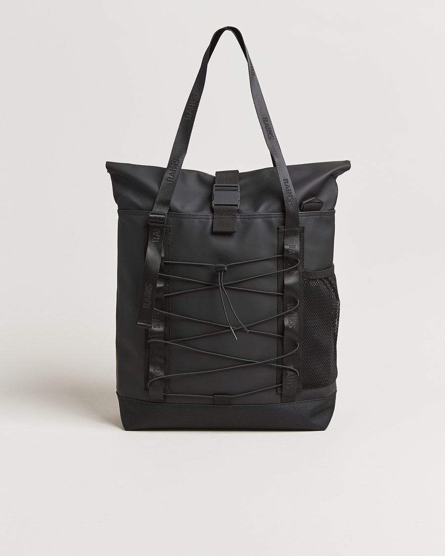 Homme | RAINS Trail Rolltop Tote Bag Black | RAINS | Trail Rolltop Tote Bag Black