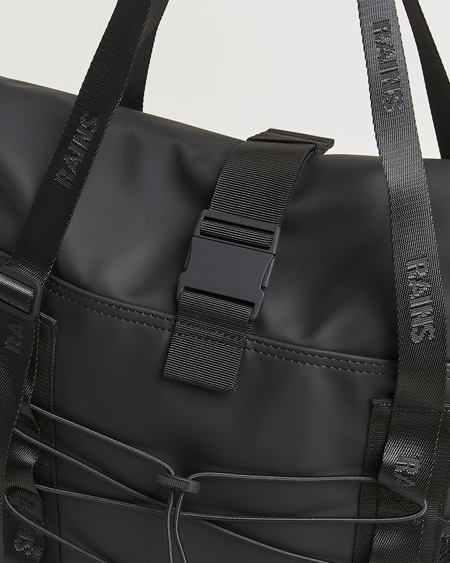 Homme | RAINS Trail Rolltop Tote Bag Black | RAINS | Trail Rolltop Tote Bag Black