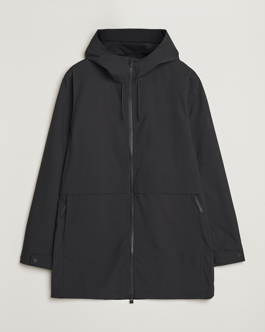 Homme | Manteaux Et Vestes | RAINS | Suva Hooded Waterproof Long Jacket Black