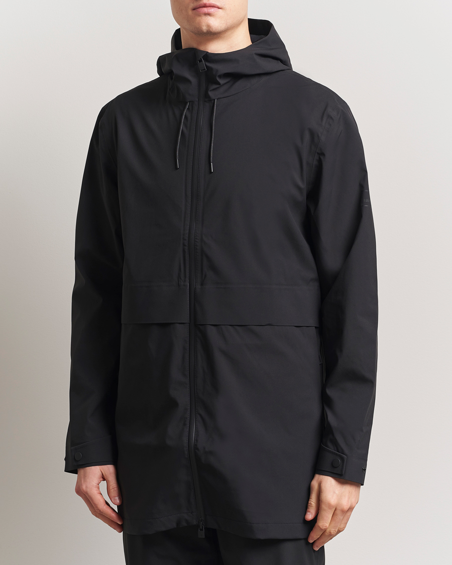 Homme | Manteaux Et Vestes | RAINS | Suva Hooded Waterproof Long Jacket Black