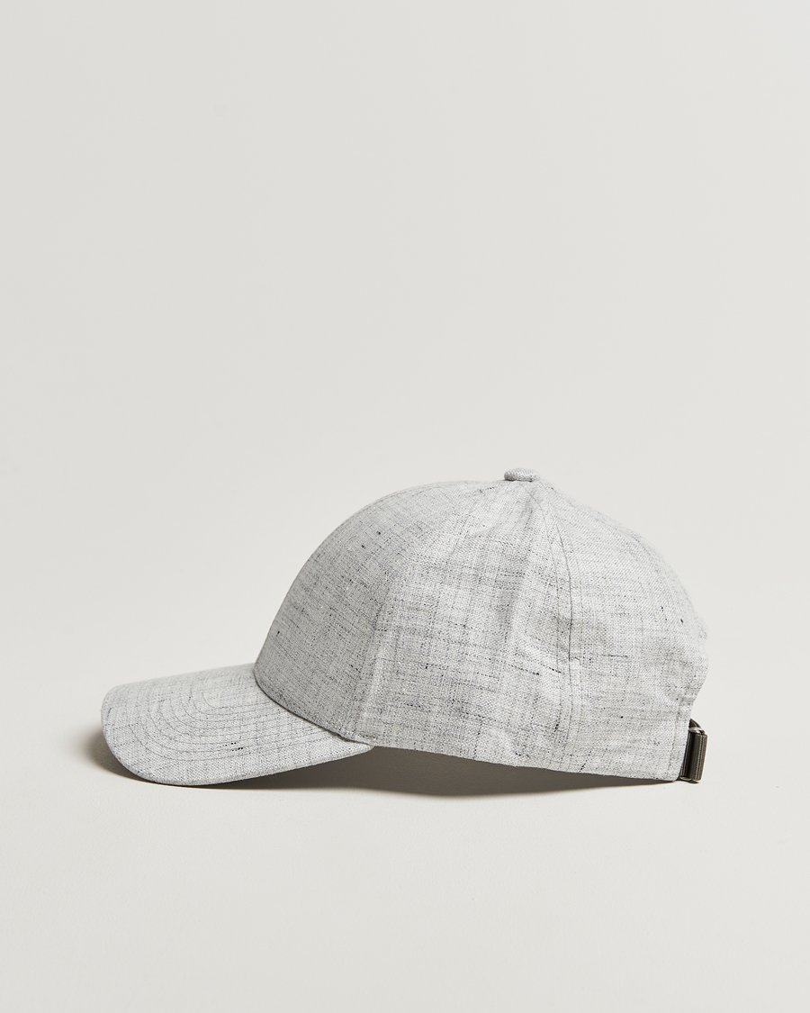 Homme | Varsity Headwear Linen Baseball Cap Pebble Grey | Varsity Headwear | Linen Baseball Cap Pebble Grey