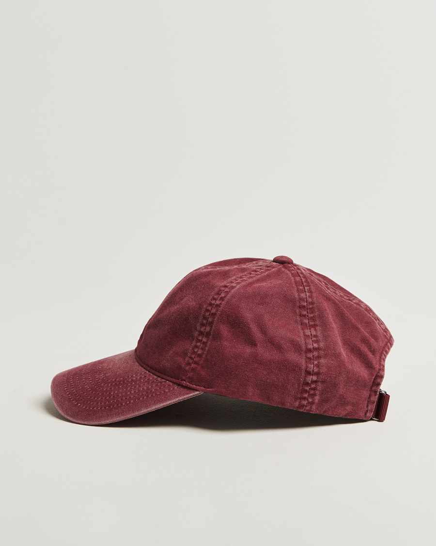 Homme | Bobs Et Casquettes | Varsity Headwear | Washed Cotton Baseball Cap Burgundy