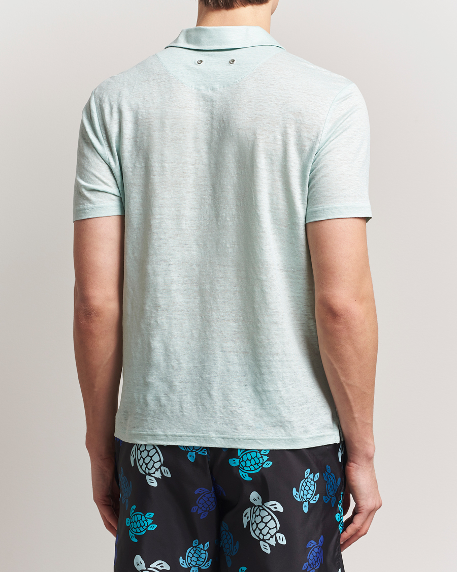 Homme | Polos | Vilebrequin | Pyramid Linen Jersey Polo Pacific