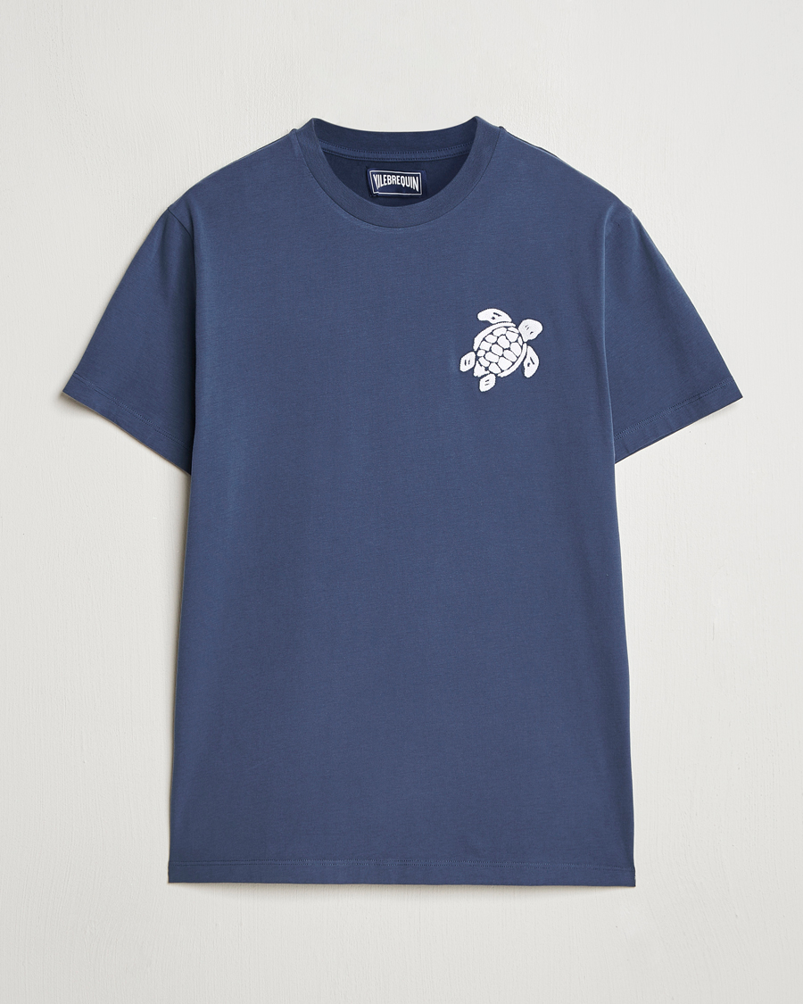 Homme | T-shirts | Vilebrequin | Portisol Embroidered T-Shirt Bleu Marine