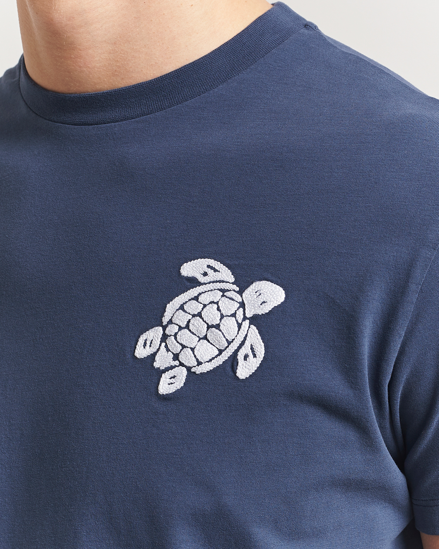 Homme | T-shirts | Vilebrequin | Portisol Embroidered T-Shirt Bleu Marine