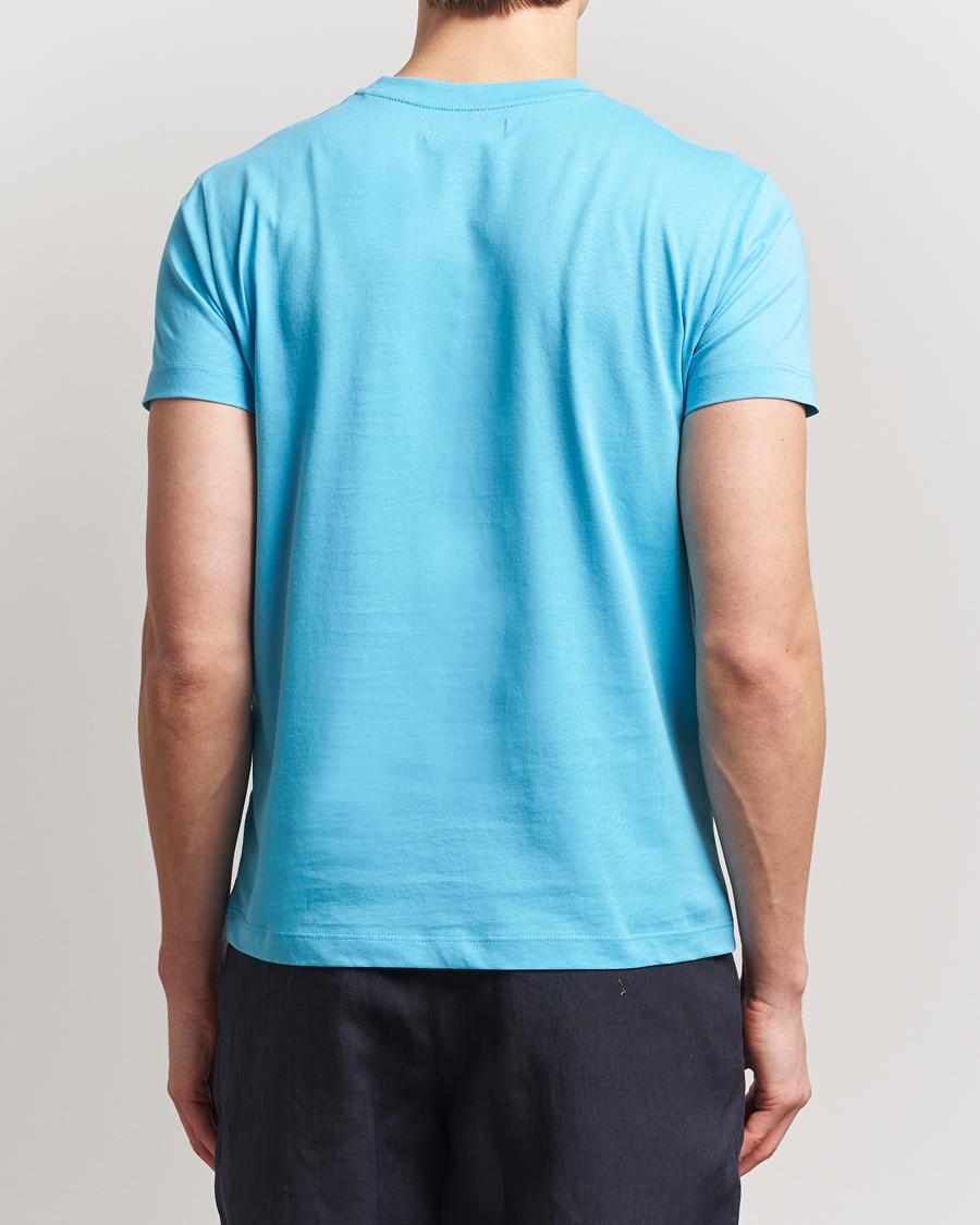 Homme | T-shirts | Vilebrequin | Printed Crew Neck T-Shirt Topaze Bleue