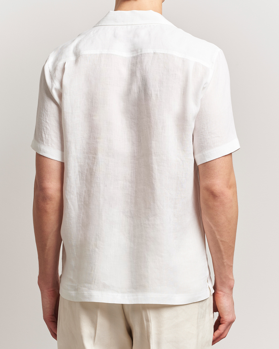 Homme | Chemises | Orlebar Brown | Maitan II Short Sleeve Linen Shirt White