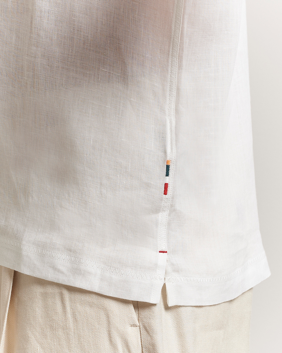 Homme | Chemises | Orlebar Brown | Maitan II Short Sleeve Linen Shirt White