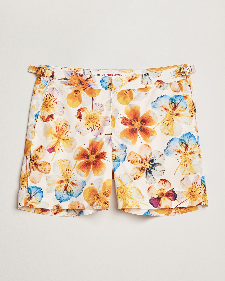 Homme | Maillots De Bain | Orlebar Brown | Bulldog Oshibana Printed Swimshorts White Sand