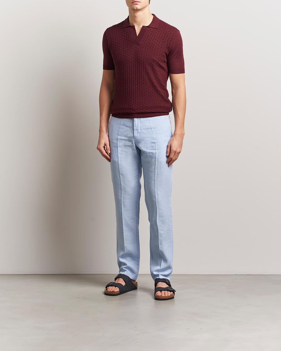 Homme | Polos | Orlebar Brown | Horton Maybrook Cotton/Silk Polo Damson