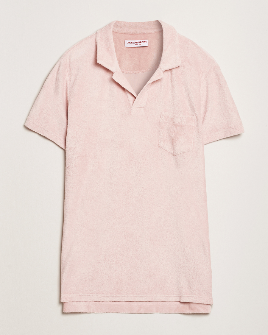 Homme | Polos | Orlebar Brown | Terry Polo Pink Sand