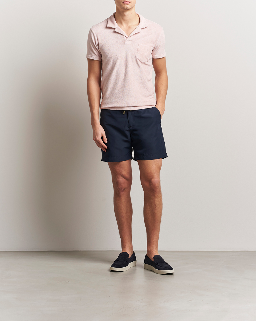 Homme | Polos | Orlebar Brown | Terry Polo Pink Sand