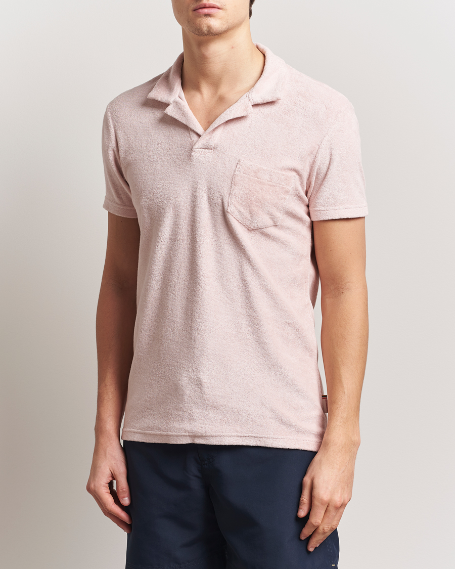 Homme | Polos | Orlebar Brown | Terry Polo Pink Sand