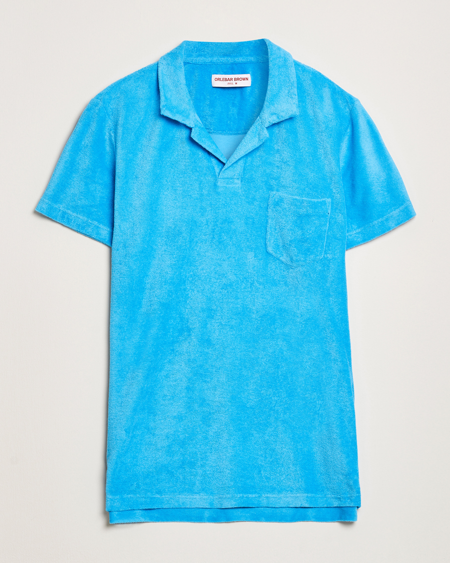 Homme | Polos | Orlebar Brown | Terry Polo Agua Blue