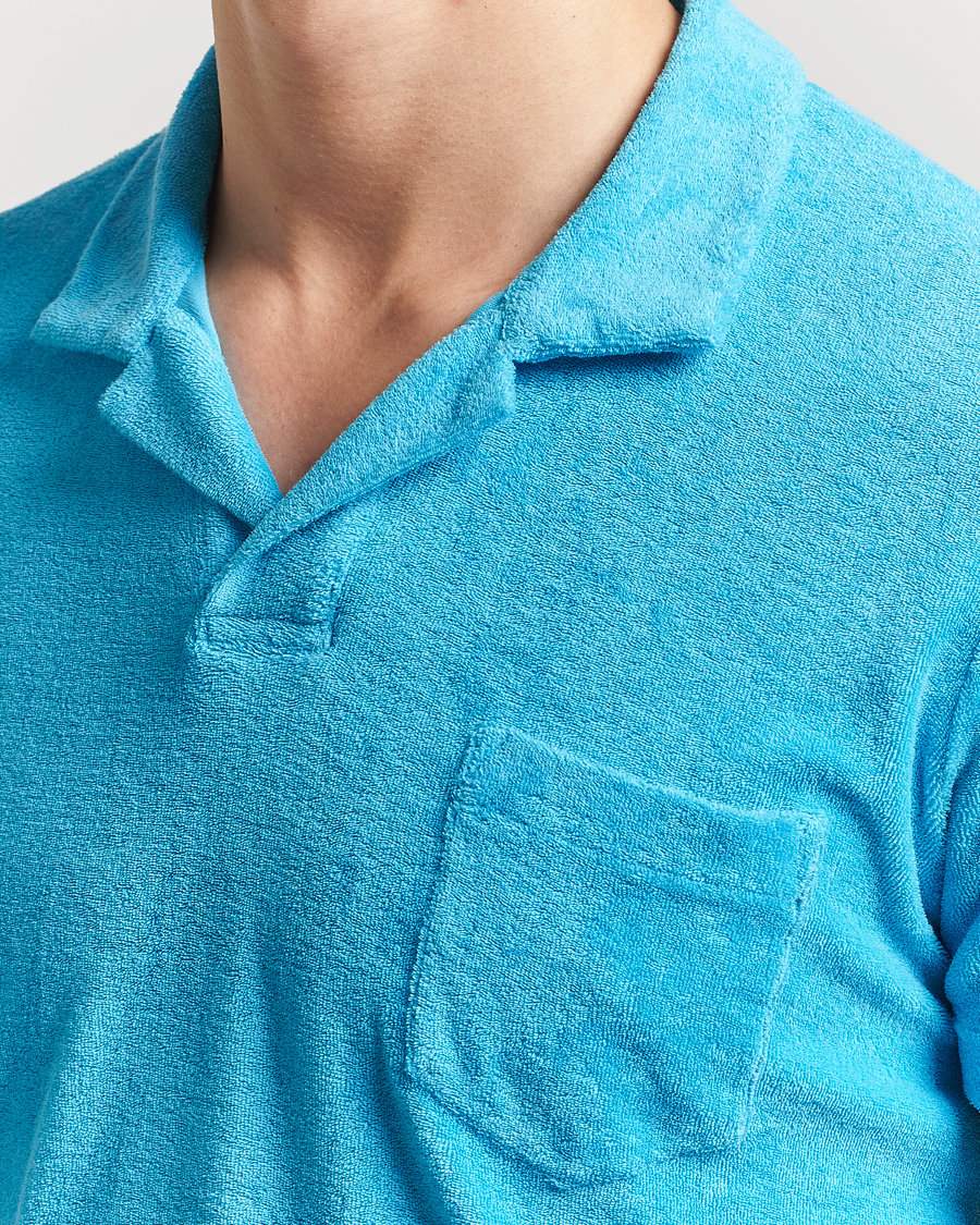Homme | Polos | Orlebar Brown | Terry Polo Agua Blue