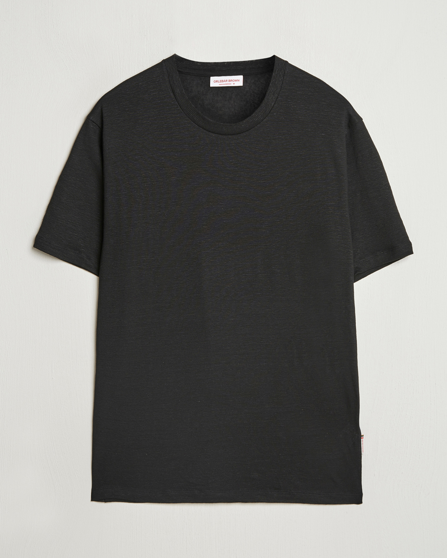 Homme | T-shirts | Orlebar Brown | Standard Linen T-Shirt Black