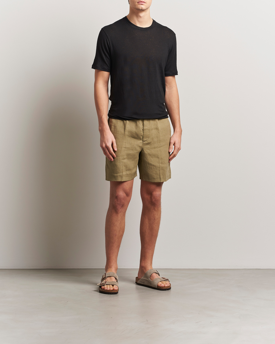 Homme | T-shirts | Orlebar Brown | Standard Linen T-Shirt Black