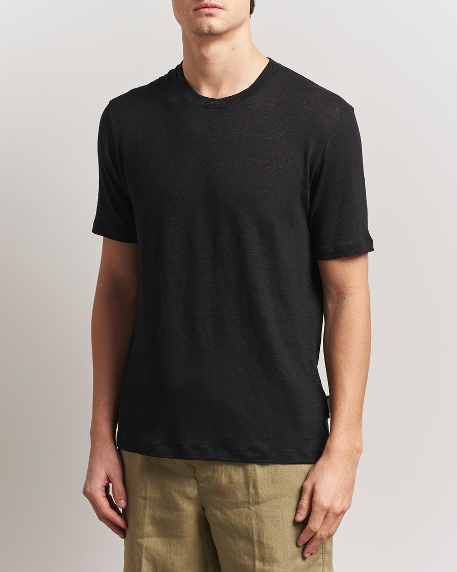 Homme | T-shirts | Orlebar Brown | Standard Linen T-Shirt Black